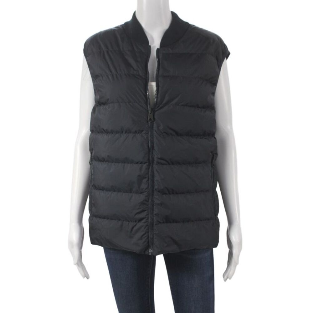 Paul Smith Womens Puffer Vest Black Zip Polyester Sleeveless Designer Size L